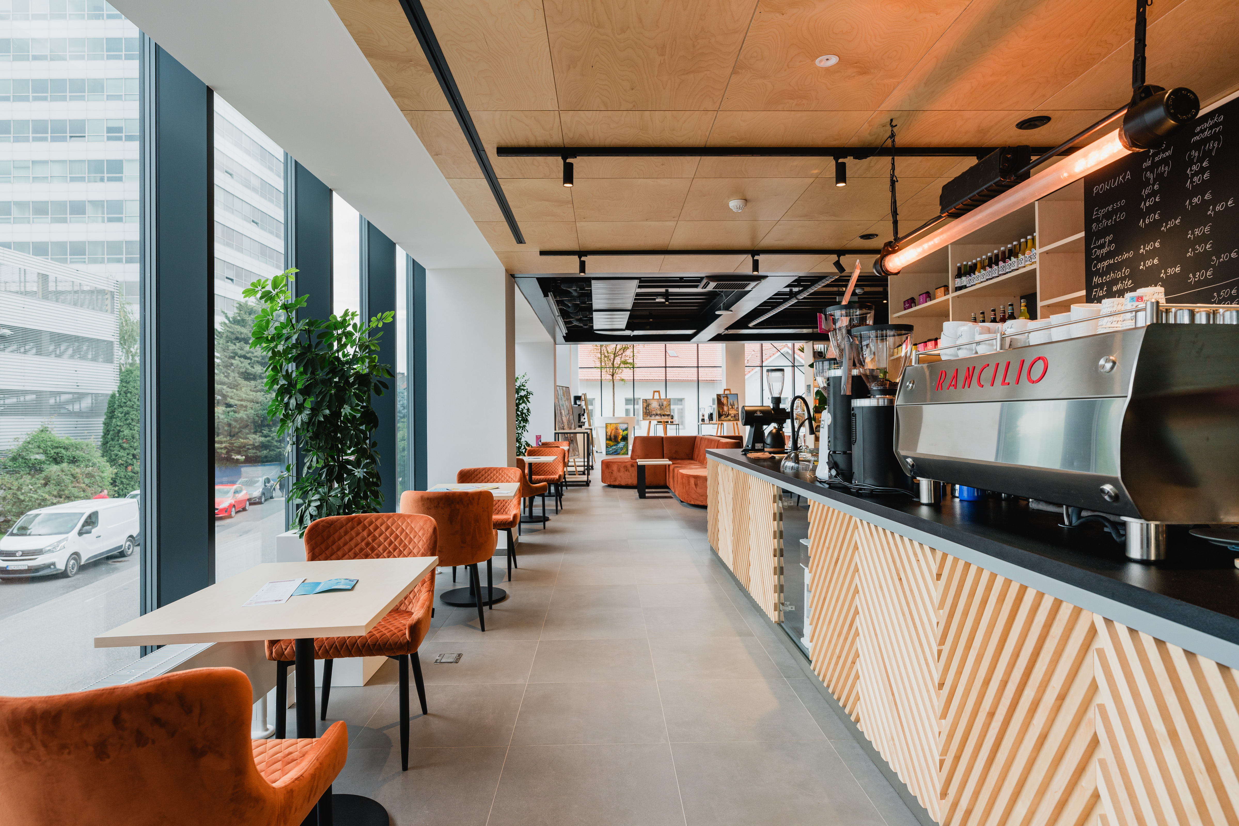 Inside the café at Kávoholik Bratislava